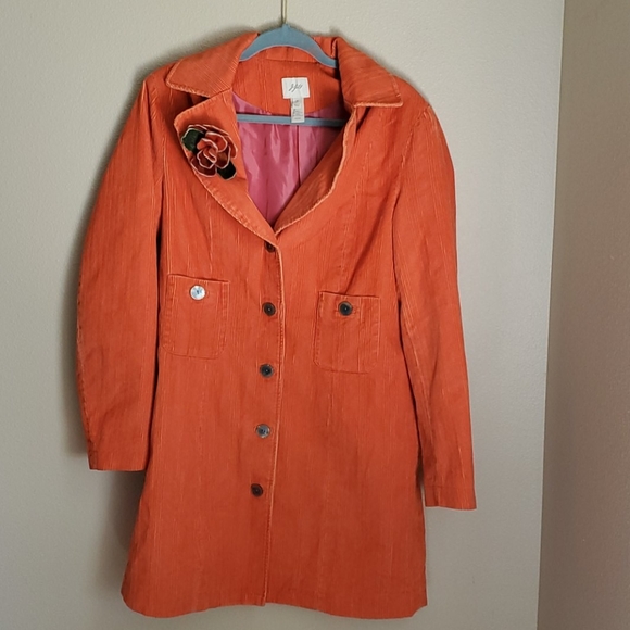 Woman M tall J Jill Orange corduroy Jacket